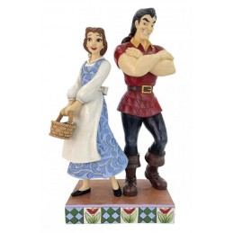 ENESCO BEAUTY AND THE BEAST BELLE AND GASTON DISNEY TRADITIONS STATUE FIGURE