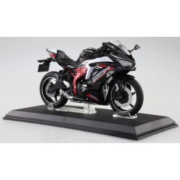 AOSHIMA KAWASAKI NINJA ZX-25R SPARK BLACK X STARDUST WHITE DIECAST BIKE SERIES 1/12 MODEL