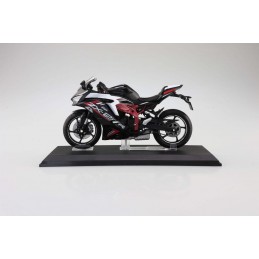 AOSHIMA KAWASAKI NINJA ZX-25R SPARK BLACK X STARDUST WHITE DIECAST BIKE SERIES 1/12 MODEL