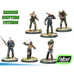 FALLOUT WASTELAND WARFARE - RAIDERS SCAVVERS AND PSYCHOS MINIATURE TABLETOP ROLEPLAYING GIOCO DI RUOLO MODIPHIUS ENTERTAINMENT