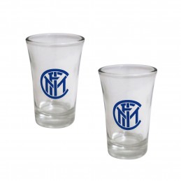 FC INTERNAZIONALE SHOT GLASSES SET 2 BICCHIERINI