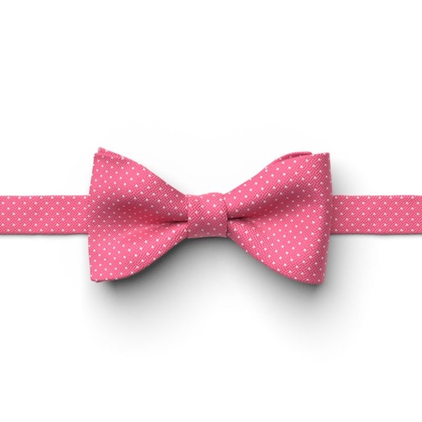 Bright Fuchsia Pin Dot Pre-Tied Bow Tie