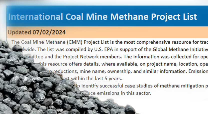 International Coal Mine Methane Project List