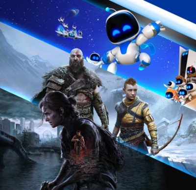 Imagen hero compuesta con ilustración principal de Astro Bot, God of War Ragnarok y The Last of Us Part 2