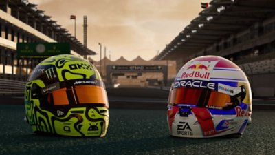 Illustration de la saison 4 de F1 24 montrant deux casques