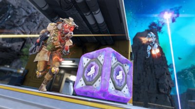 Captura de pantalla de la temporada 23 de Apex Legends que muestra una caja cósmica