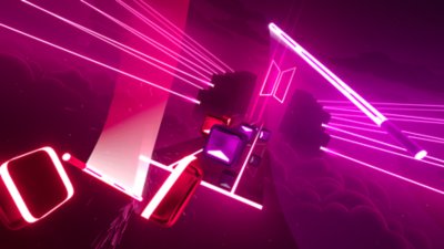 Skjermbilde av gameplay fra Beat Saber