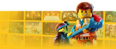 Ilustraciones de la marca PS Plus con ilustración principal de Lego Movie.