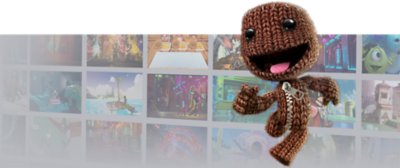 Ilustraciones de la marca PS Plus con Sackboy