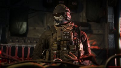 Captura de pantalla de Call of Duty: Modern Warfare III que muestra a Ghost