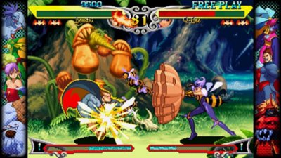 Capcom Fighting Collection – Screenshot von einem Kampf zwischen zwei Charakteren