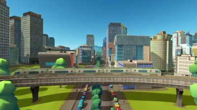 Cities: VR screenshot showing a cityscape