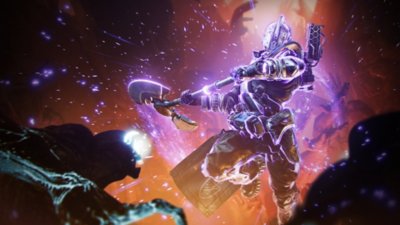 Captura de pantalla de Destiny 2: La Forma Final que muestra a un guardián de clase titán resplandeciente