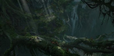 Diablo IV Nahantu artwork showing off its forest region