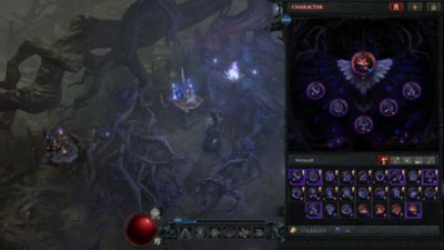 Diablo IV – Saison 7 – Capture d'écran montrant un menu pour les maléfices dans la nouvelle saison 