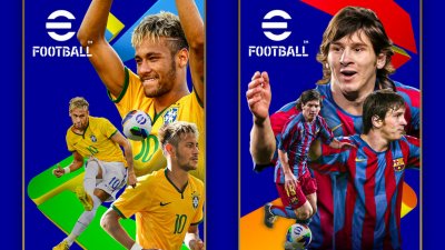 Arte promocional de eFootball Ambassador Edition con Neymar Jr y Messi