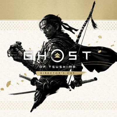 Ghost of Tsushima Director's Cut key art showing main character standing triumphantly 