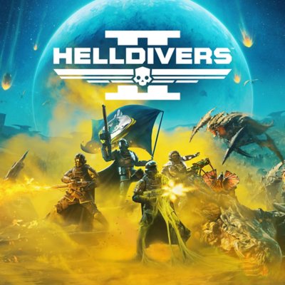 Helldivers 2 key art showing super earth soldiers