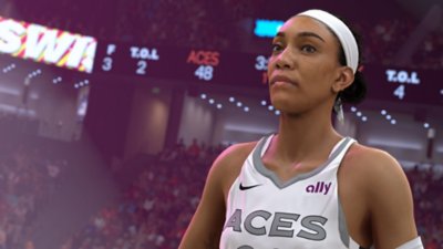 Snimak ekrana igre NBA 2K25 na kom je prikazana A'ja Wilson