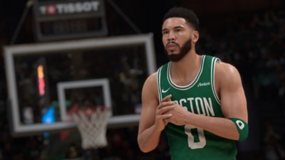 Snimak ekrana igre NBA 2K25 na kom je prikazan Jayson Tatum