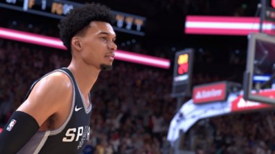 Snimak ekrana igre NBA 2K25 na kom je prikazan Victor Wembanyama