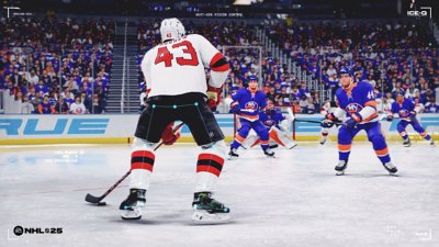 NHL 25 - hockey player on ice white jersey