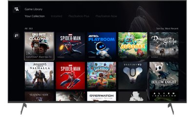 A screenshot of the games library.