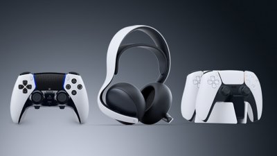 Una colección de accesorios disponibles para PS5