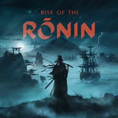 Arte promocional de La ascensión del Ronin que muestra al personaje samurái en las sombras