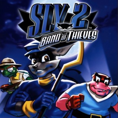 Sly 2: Band of Thieves key art showing three characters smiling and posing.