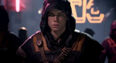 Captura de pantalla de STAR WARS Jedi: Fallen Order donde aparece Cal Kestis vestido con una capucha