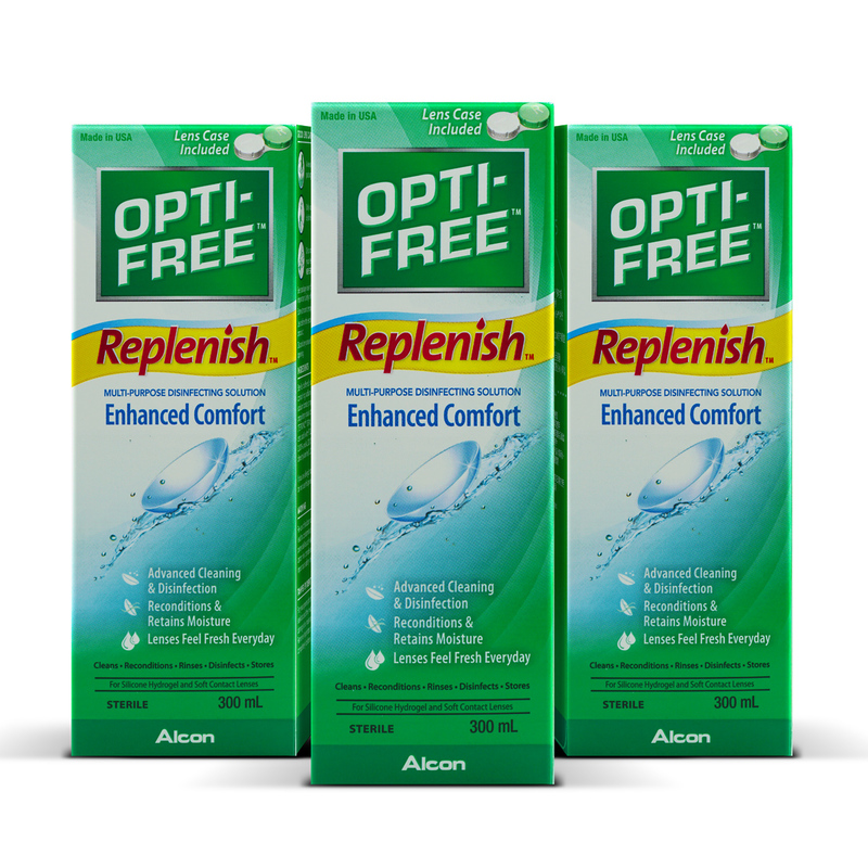 Alcon Opti-Free Replenish Multi-Purpose Disinfecting Solution 300ml x 3pcs