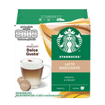 Starbucks Latte Macchiato by NESCAFe DOLCE GUSTO 6 Coffee Capsules + 6 Milk Capsules