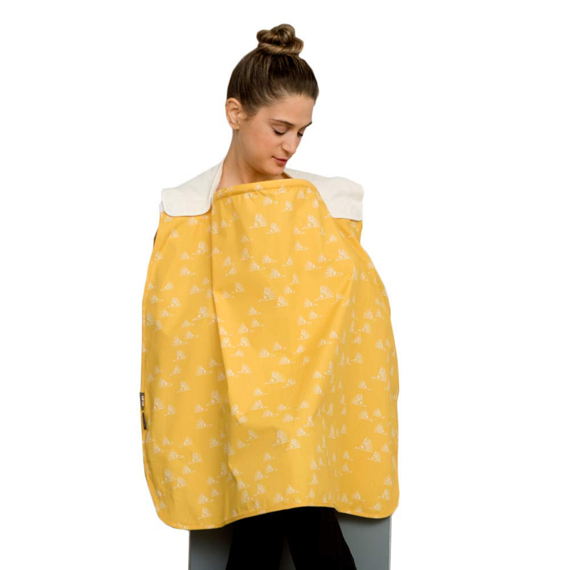 Simply Good Nursing Cover Duo White Hedgehogs On Yellow