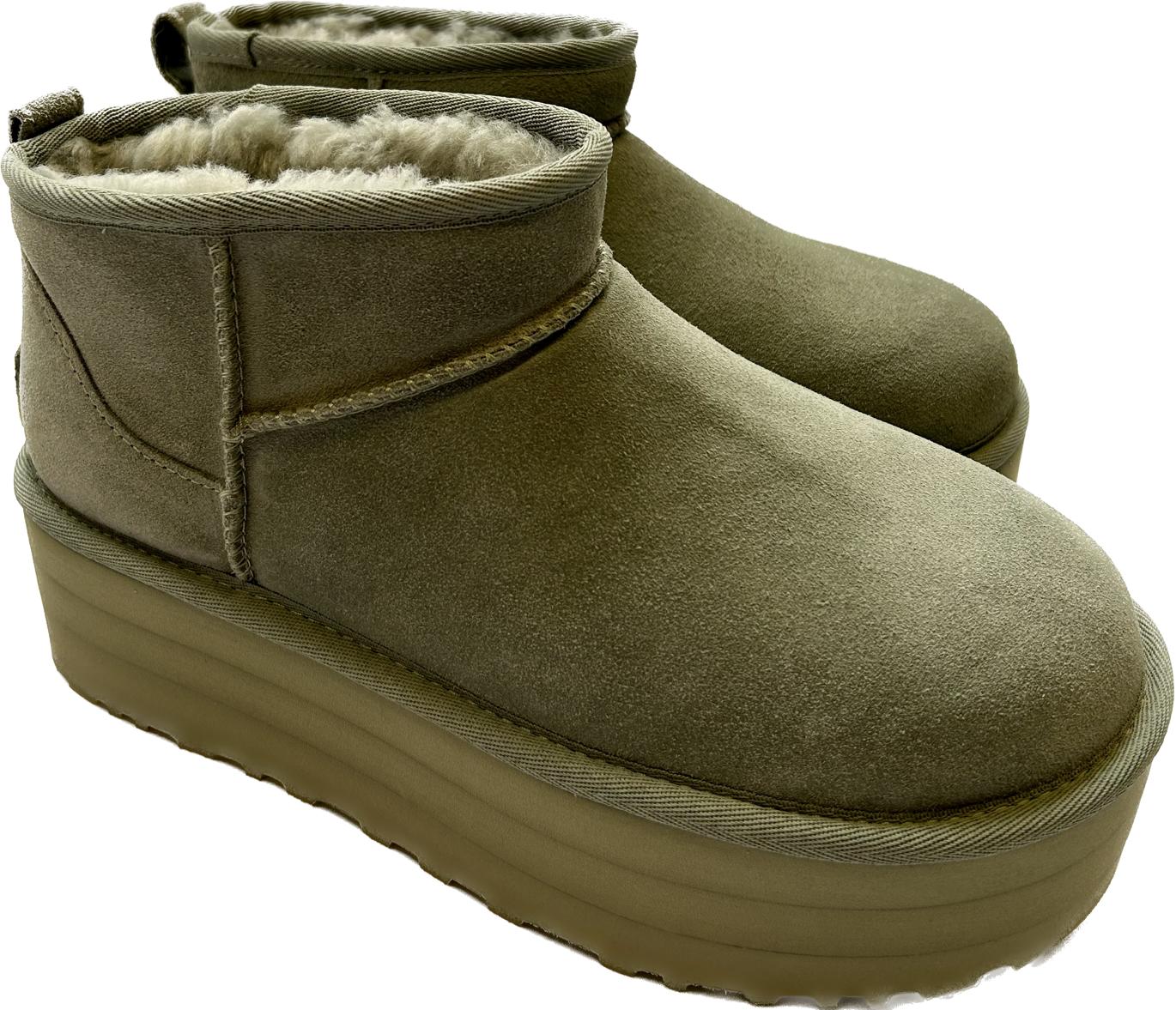 UGG Mini Plateau Boots Olive