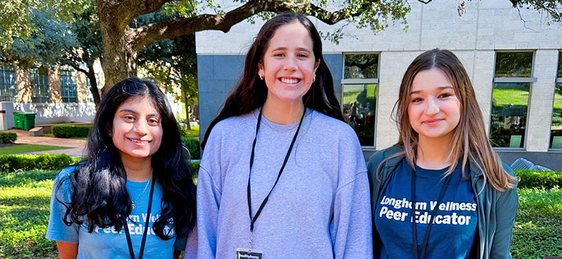 Longhorn Wellness Peer Educators at an event