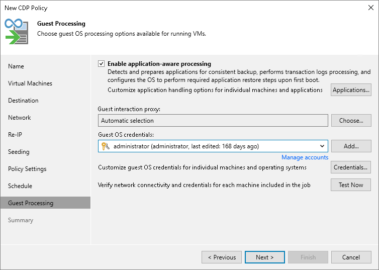 Step 13. Specify Guest Processing Settings