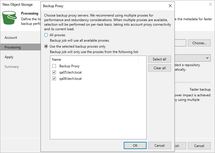 Step 3. Specify Object Storage Processing