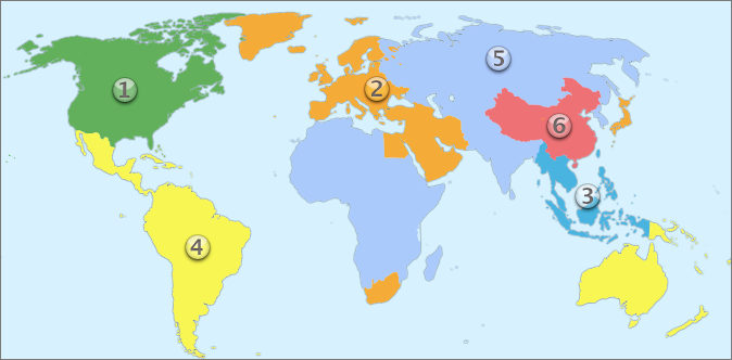 Mapa de les regions de DVD.