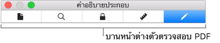 บานหน้าต่างตัวตรวจสอบ PDF