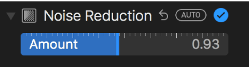 Noise Reduction slider in the Adjust pane.