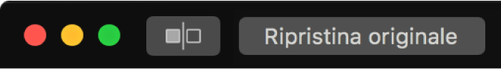 Il pulsante “Ripristina originale” vicino all’angolo superiore sinistro della finestra Foto.