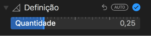 Nivelador de Definição no painel Ajustar