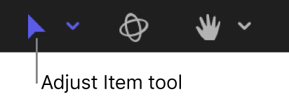 Adjust Item tool in the canvas toolbar