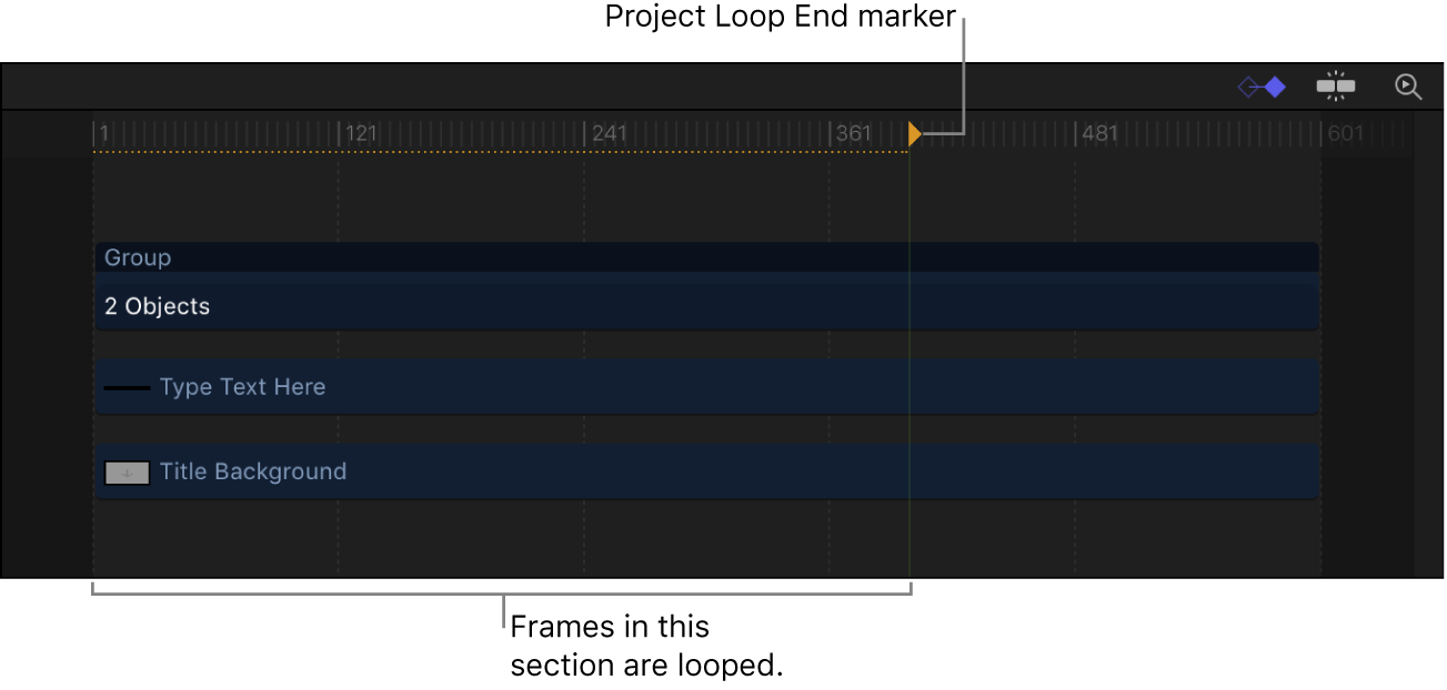 Project Loop End marker in Timeline