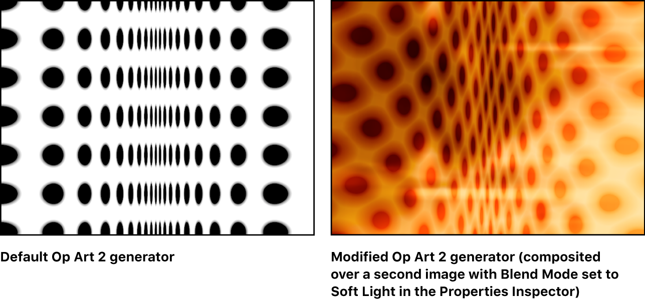 Lienzo y generador Op Art 2 solo y combinado con otra imagen