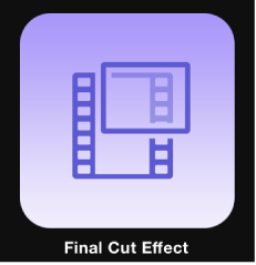 Icono del efecto de Final Cut en el explorador de proyectos