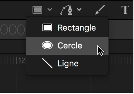 Outil Cercle dans la barre d’outils du canevas