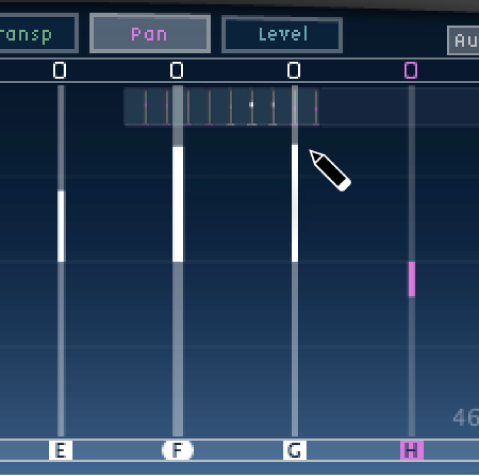 The Delay Designer Tap display, showing multiple taps being edited.