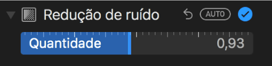 O nivelador de redução de ruído no painel Ajustar.